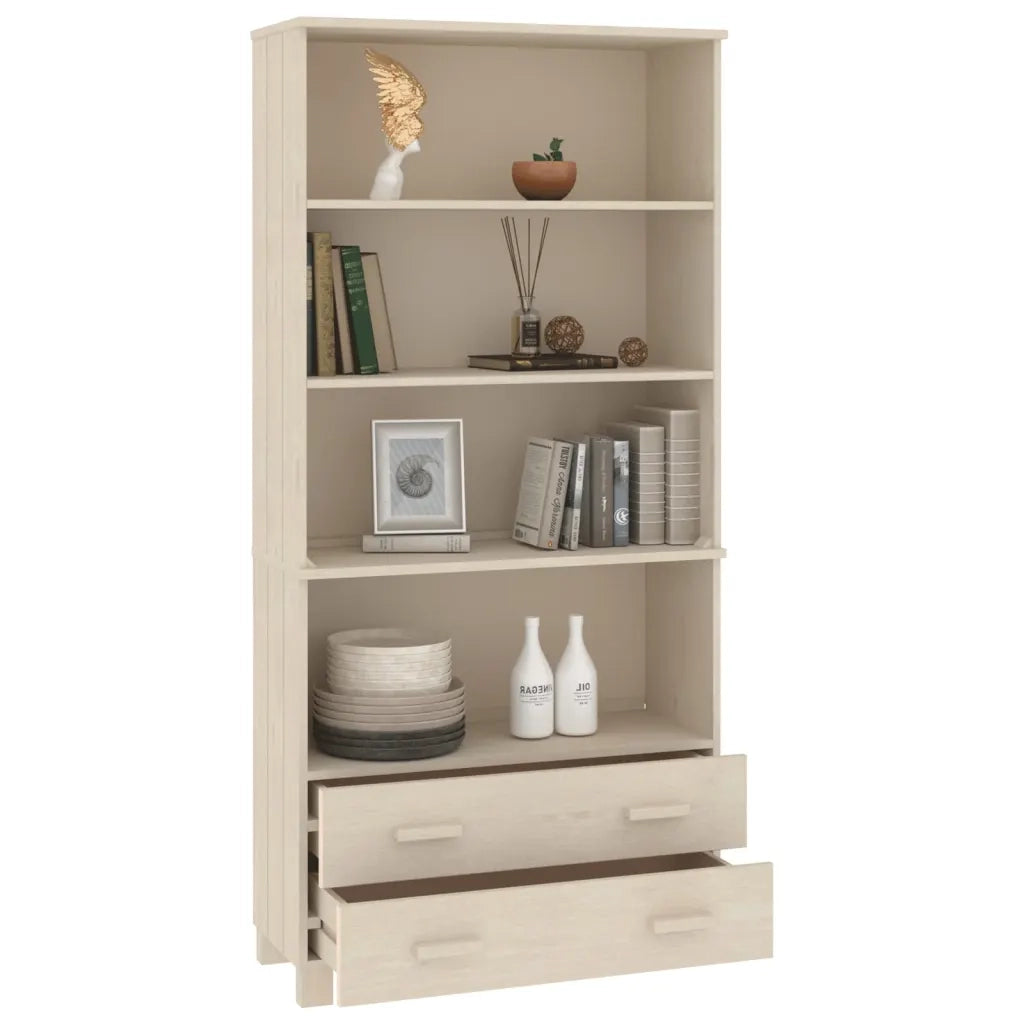 Credenza-Buffet-Armadio da cucina HAMAR in Legno Massello di Pino Marrone 371459