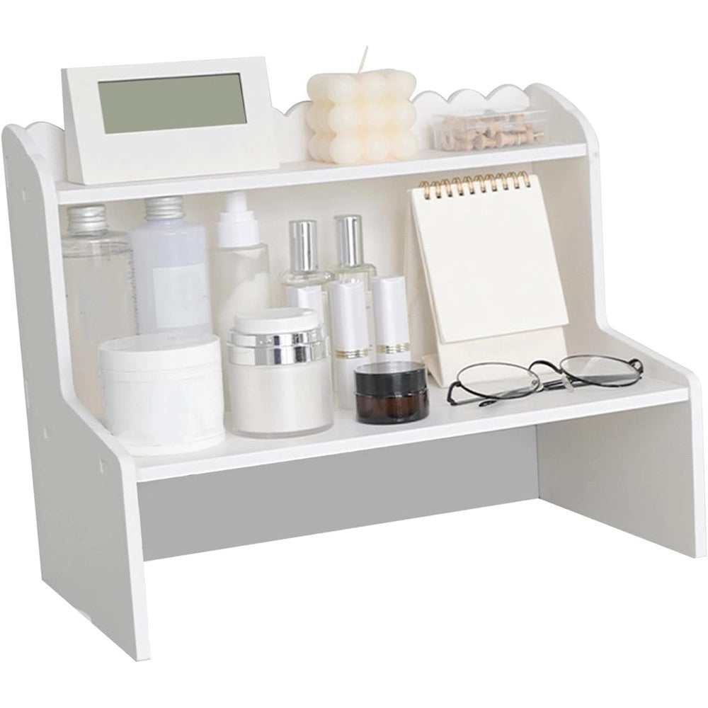 Trade Shop - Espositore Da Tavolo In Legno Scaffale Multistrato Per Cosmetici Organizzatore -