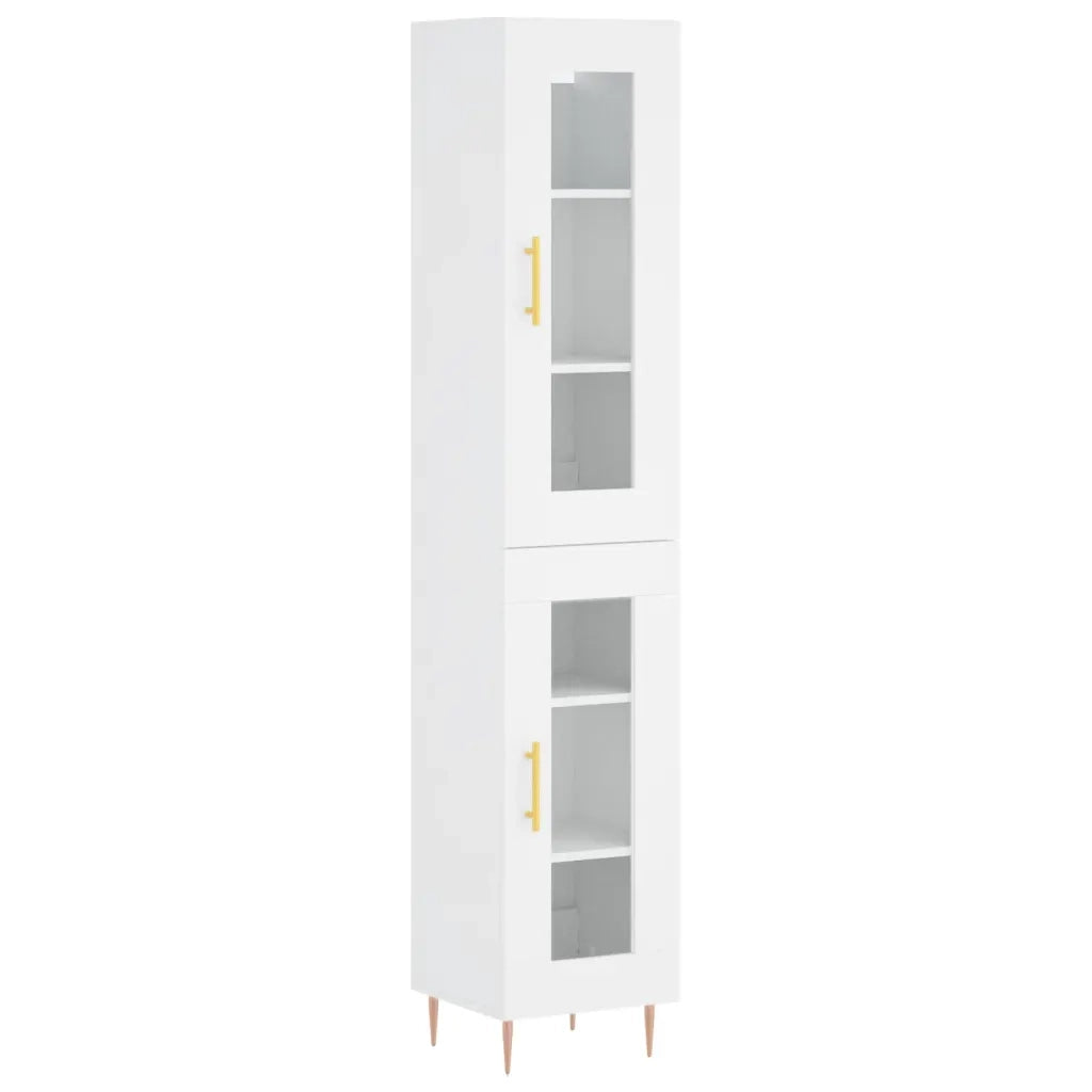 Credenza Bianca 34,5x34x180 cm in Legno Multistratocod mxl 78177
