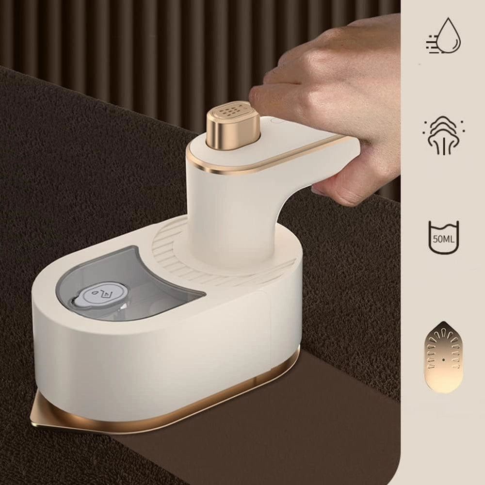 Trade Shop - Mini Ferro Da Stiro Elettrico Portatile Pieghevole Stiratura A Secco Vapore Per Viaggi -