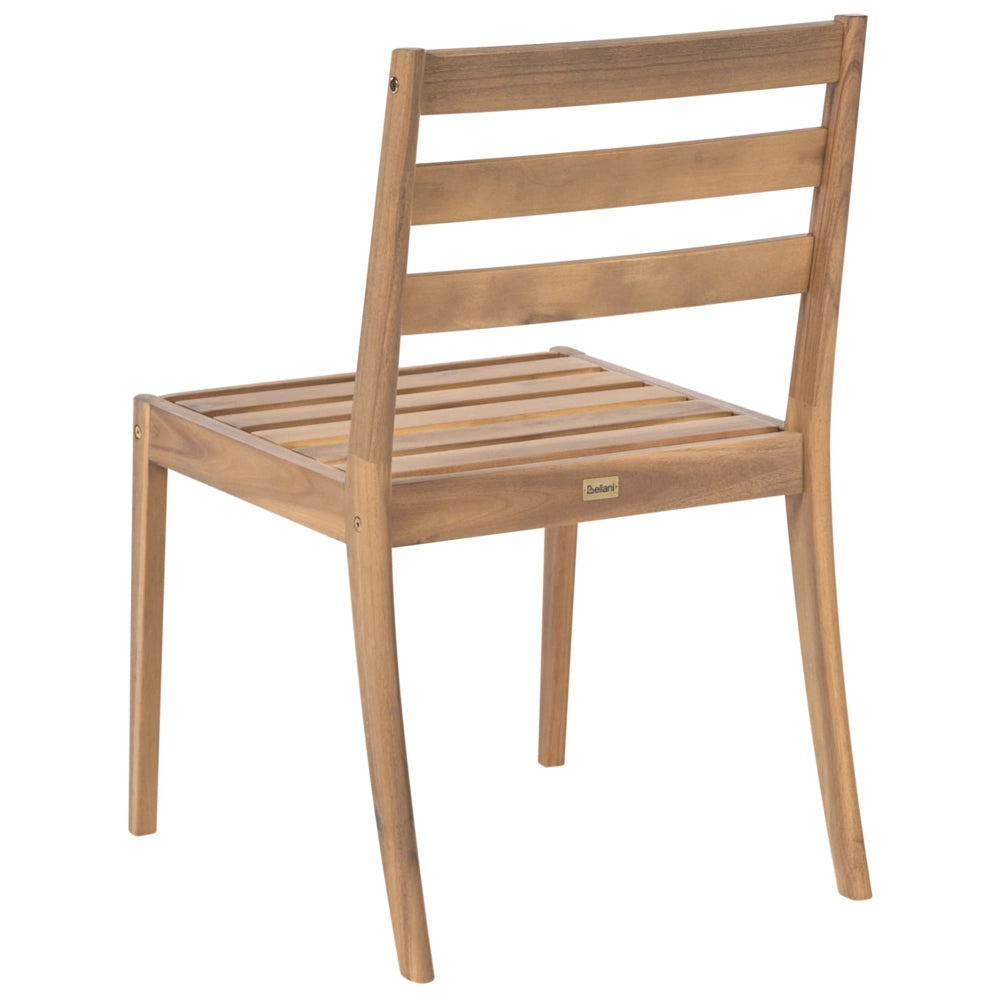 Set da pranzo da giardino con 8 sedie e tavolo marrone chiaro in legno di acacia certificato con piano rettangolare in stile rustico da esterno