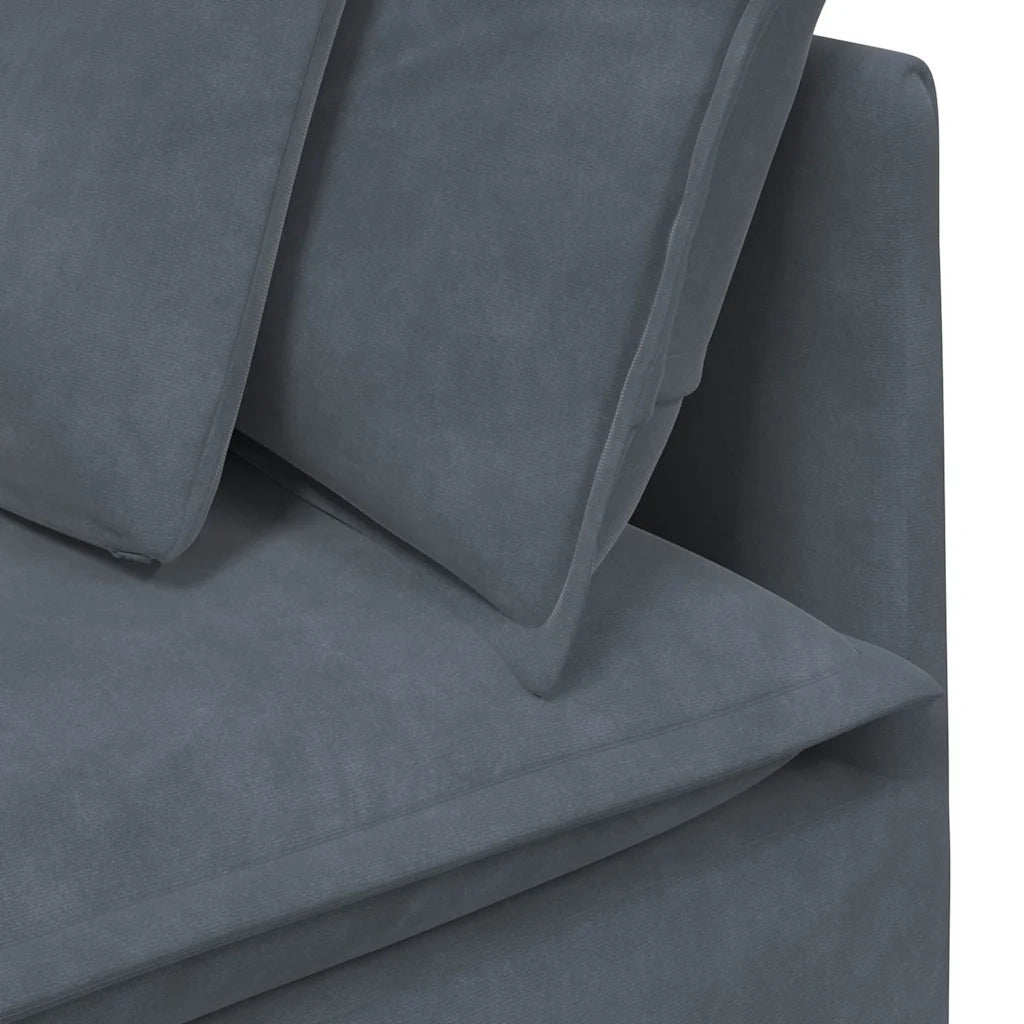 Divano da Giardino-Modulo Angolare Divano Modulare con Cuscini Grigio Scuro 100 cm 212247