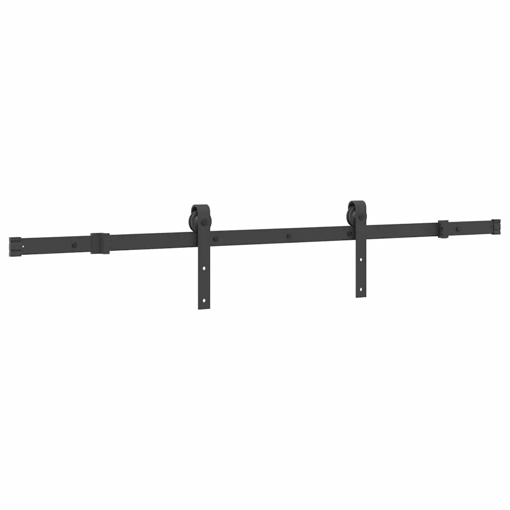 Kit di Binari per Porte Scorrevoli 152,5 cm Acciaio Nero CFW2808577