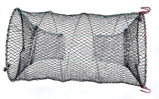 Rete per Crostacei Portatile - Nylon - Nero - 25/33/40 cm - Peso 295-618 g - Sacchetto per Pescare