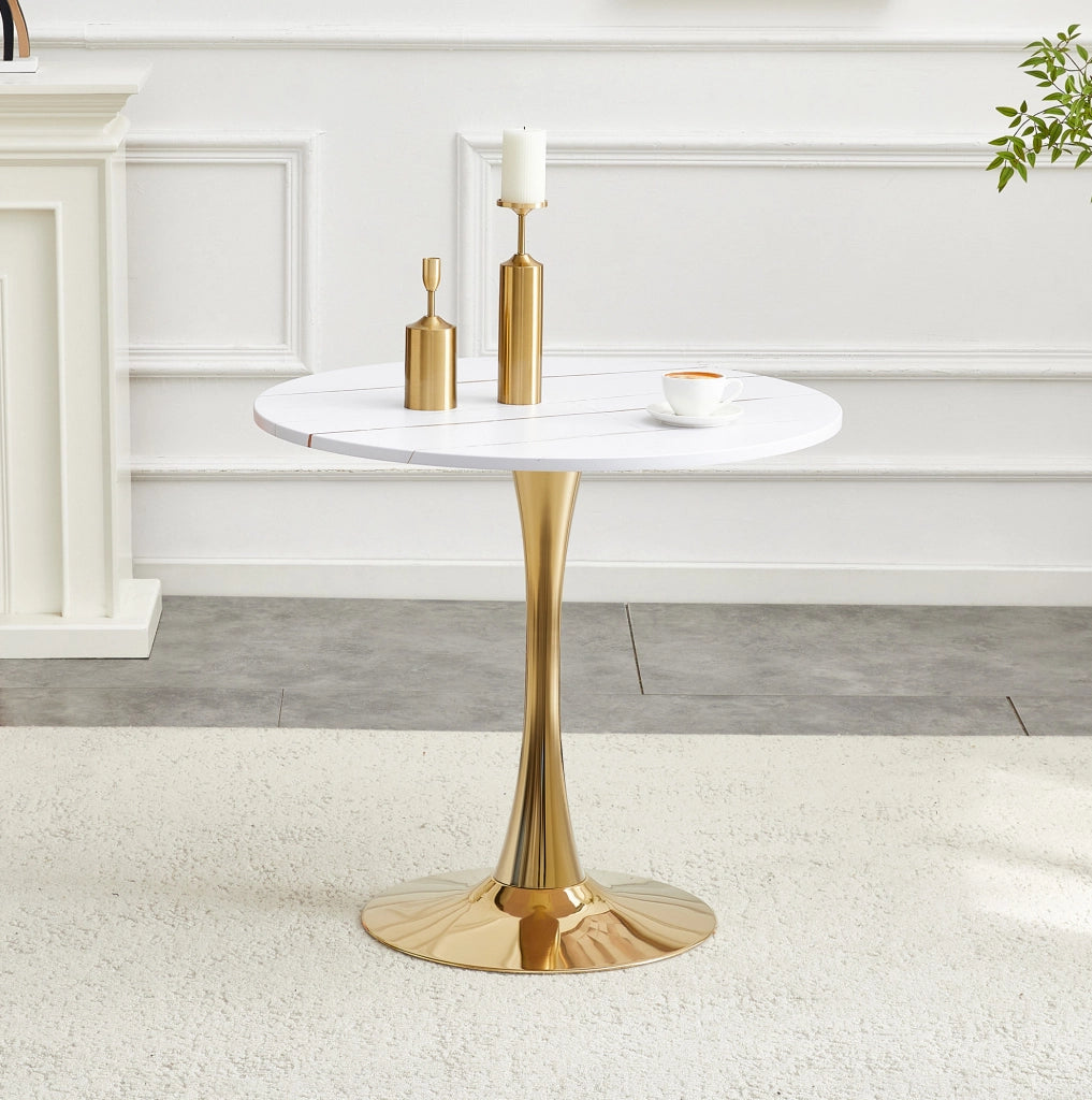 Tavolo rotondo bianco Ø 80 cm con base a tulipano