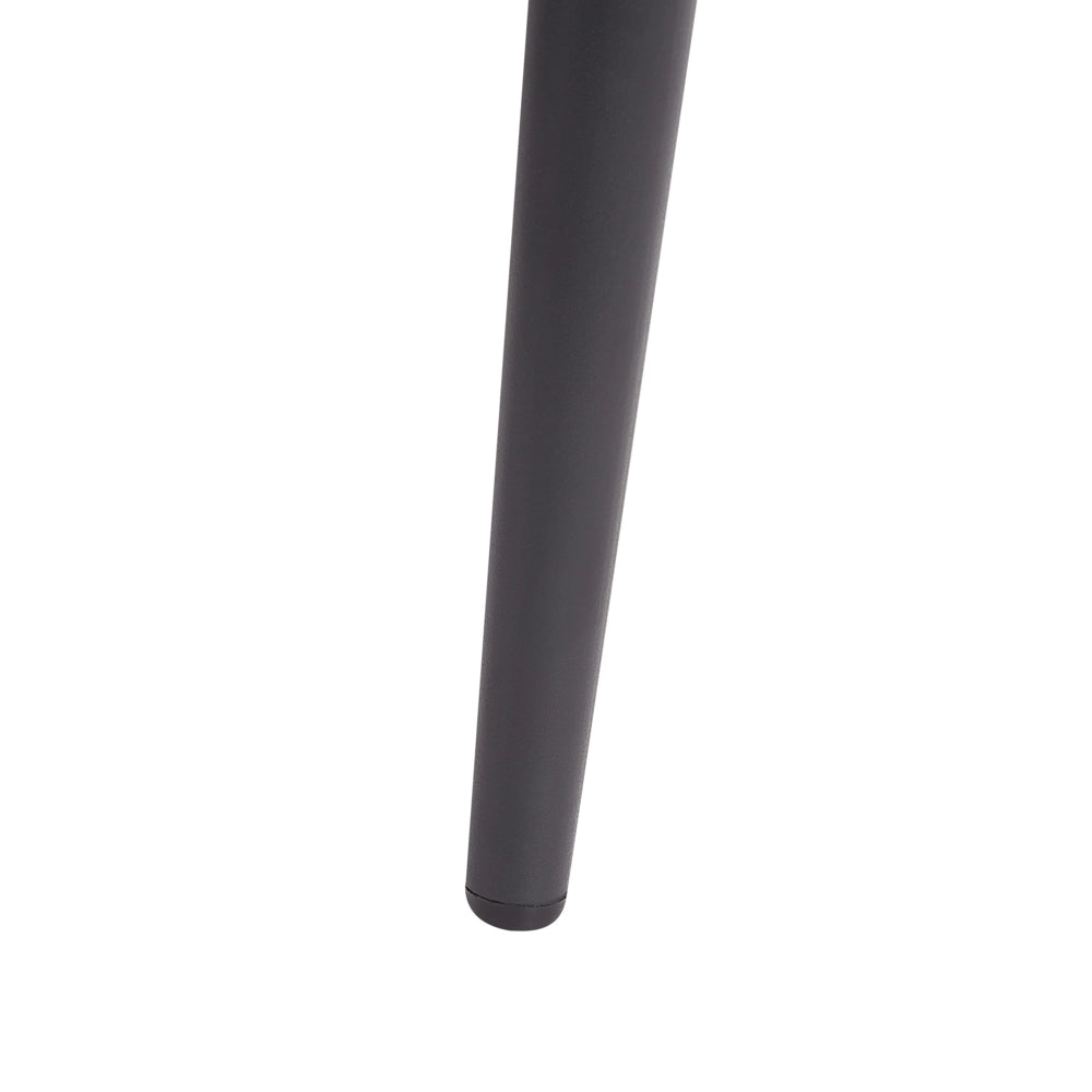 Set di 2 sedie da pranzo Braccioli in ecopelle marrone Gambe in metallo nero Rustico tradizionale