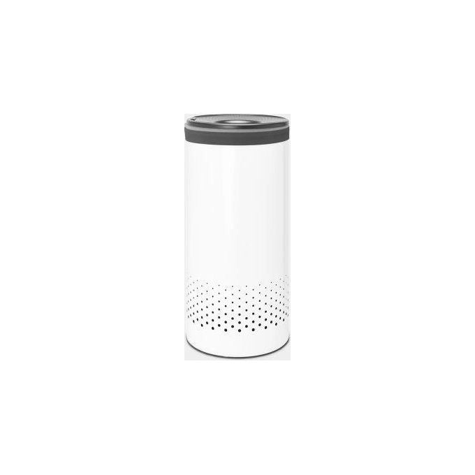 Brabantia 304866 Portabiancheria con Coperchio Apertura Quick-Drop 35 L Materiale Anticorrosione Base in Plastica colore Bianco