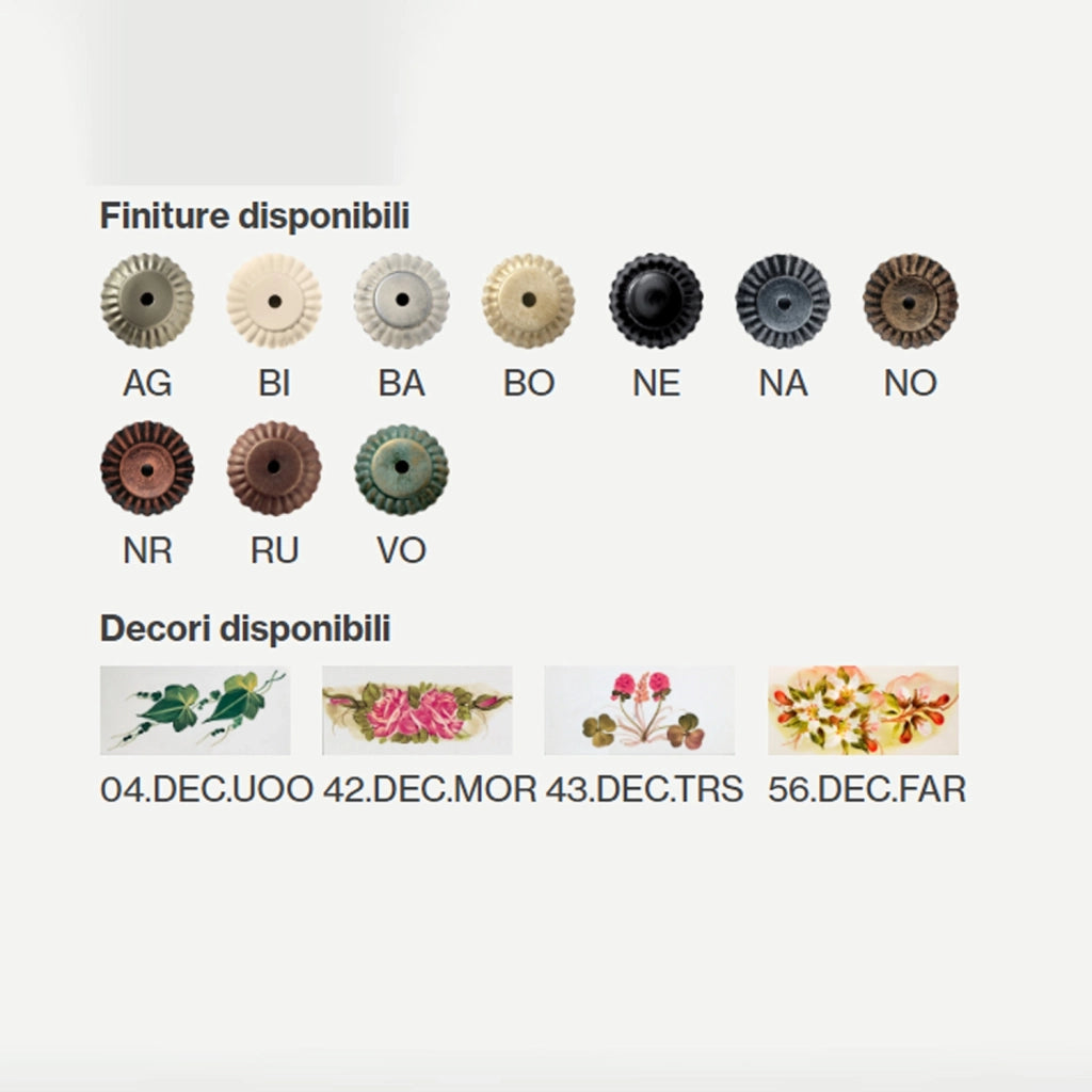 Sospensione Esterno Classica Bari Metallo Ceramica Bianco Sfumato Oro 1 Luce E27