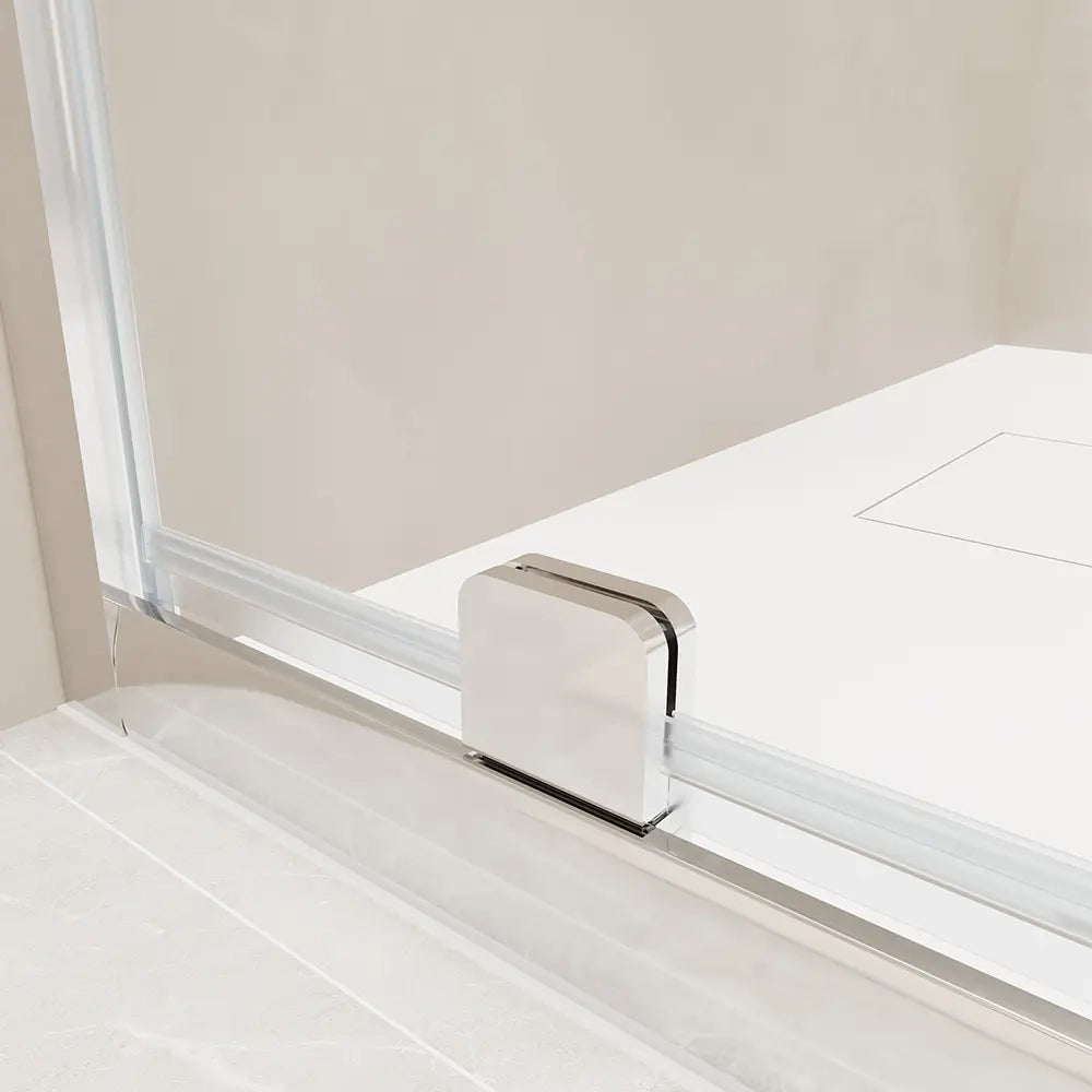 Box doccia 80x100 cm angolare apertura a battente vetro 6mm trasparente | Apulia