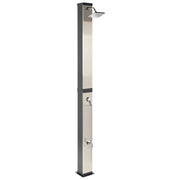 Set doccia miscelatore da esterno in PVC nero con funzione pioggia alimentato ad energia solare Giardino moderno