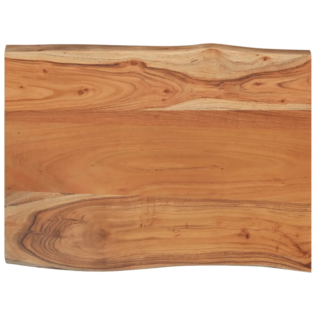 Piano Tavolo | Superficie Tavolo | Piano Scrivania 50x40x2,5 cm Rettangolare Legno Acacia Bordi Vivi