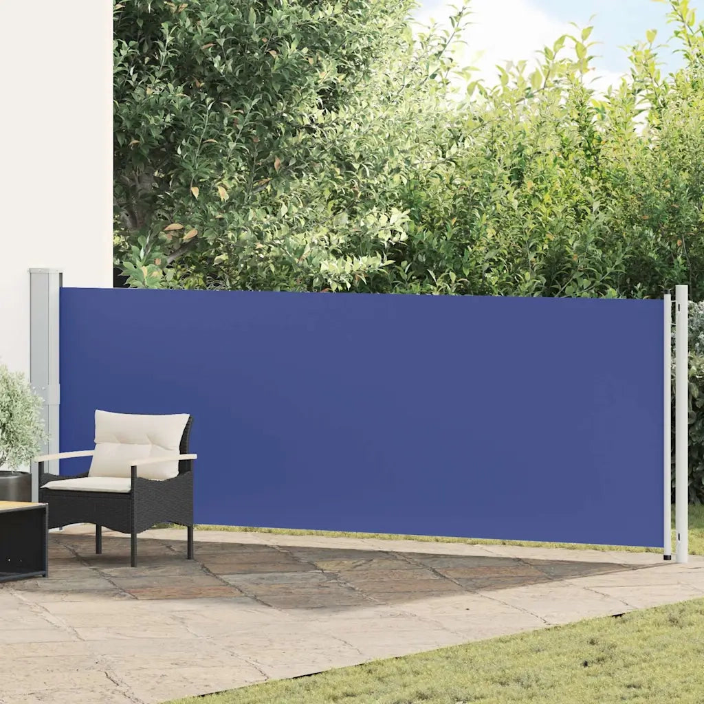Tenda Laterale Retrattile per Patio-Tenda parasole per balcone 140x600 cm Blu
