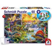 Dinosaurs - con aggiunta (figurine dei dinosauri) - 60 pezzi - Schmidt Spiele