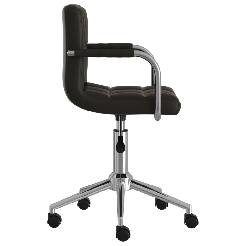 Sedia da Pranzo Girevole Nera in Similpelle 3088186