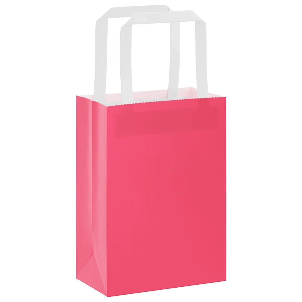 Sacchetti di Carta 250 pz con Manici Rosa 15x8x21 cm 4101893