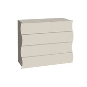 Cassettiera 4 Cassetti Onda 98x40x81,5 cm Finitura in Melamina Cachemire