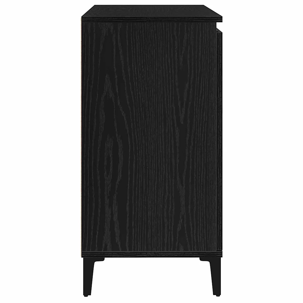 Credenza-Buffet-Armadio da cucina Rovere Nero 104 x 35 x 70 cm Legno multistrato
