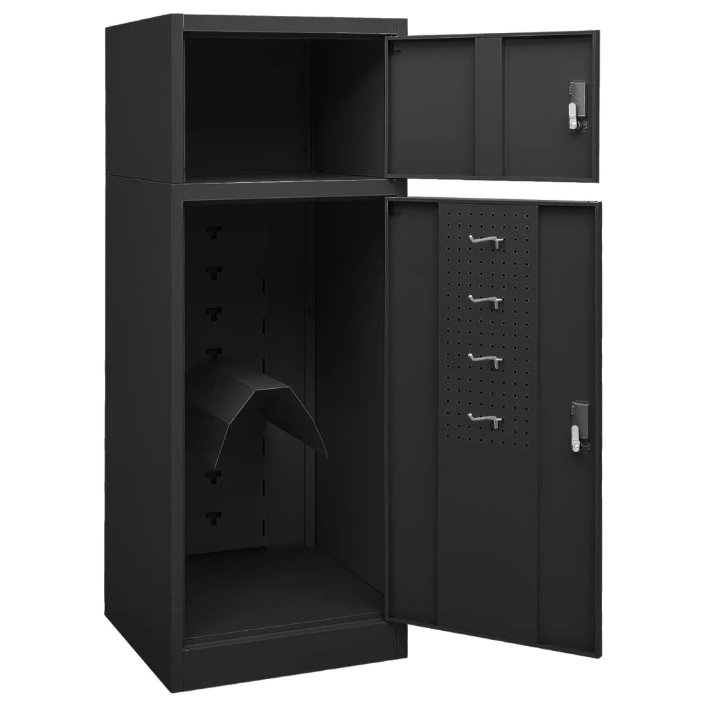 Armadietto per Sella Antracite 53x53x140 cm in Acciaio CFW7324288
