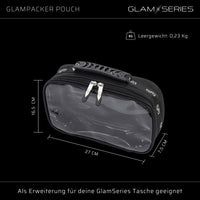 GlamSeries GlamPacker Trousse da borsa 270 x 165 x 75 mm, beauty case, astuccio per make-up rivestito in PVC con coperchio trasparente
