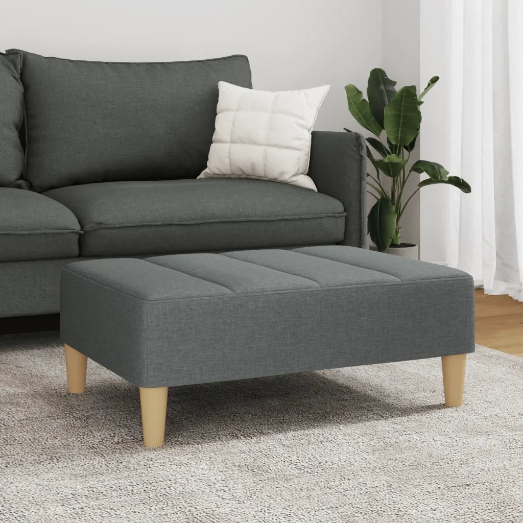 Poggiapiedi Grigio Scuro 77x55x31 cm in Tessuto