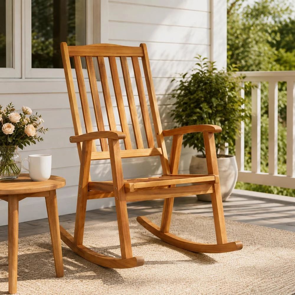 Rocking Chair, Solid Acacia Wood