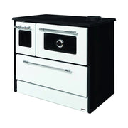 Cucina blinky a legna con forno, giusy porta vetro, bianca