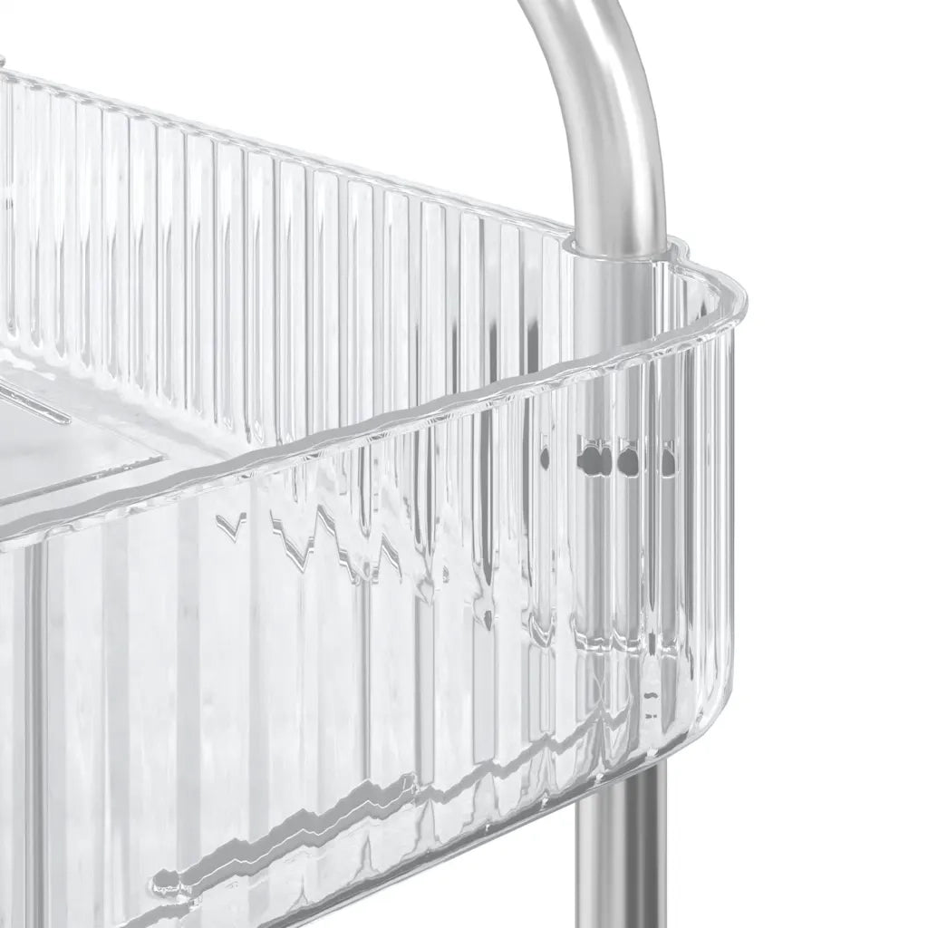 Carrello Portaoggetti a 4 Livelli 37x28x95 cm in Acrilico 4012379