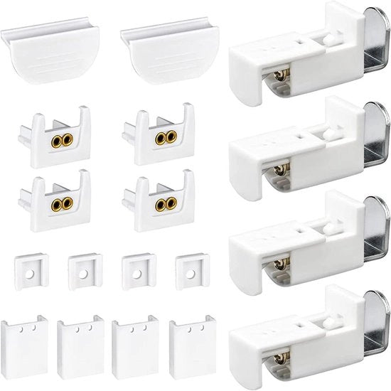 Kit di sostegno per tende a rullo senza foratura, set di 18 pezzi, compatibile con zonari a doppia imbottitura e tende a rullo a pieghe.