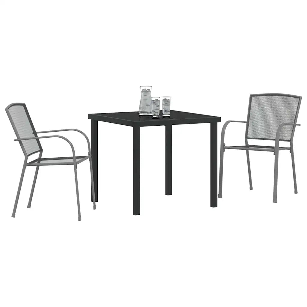 Set da Pranzo per Giardino 3 pcs Antracite