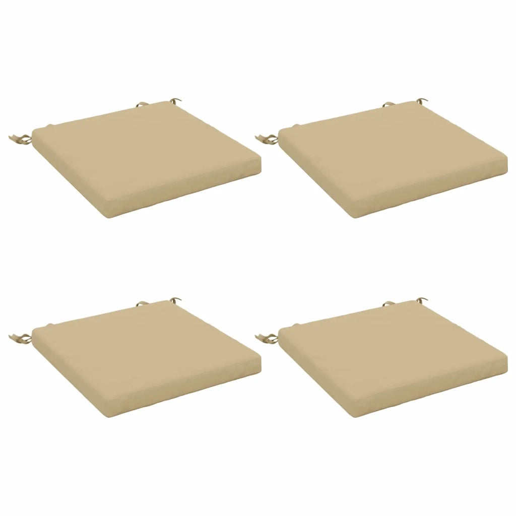 Cuscini per Sedia in 4 Pezzi SOEST 4 pz 100% Poliestere Beige 944453