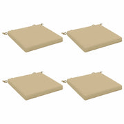 Cuscini per Sedia in 4 Pezzi SOEST 4 pz 100% Poliestere Beige 944453
