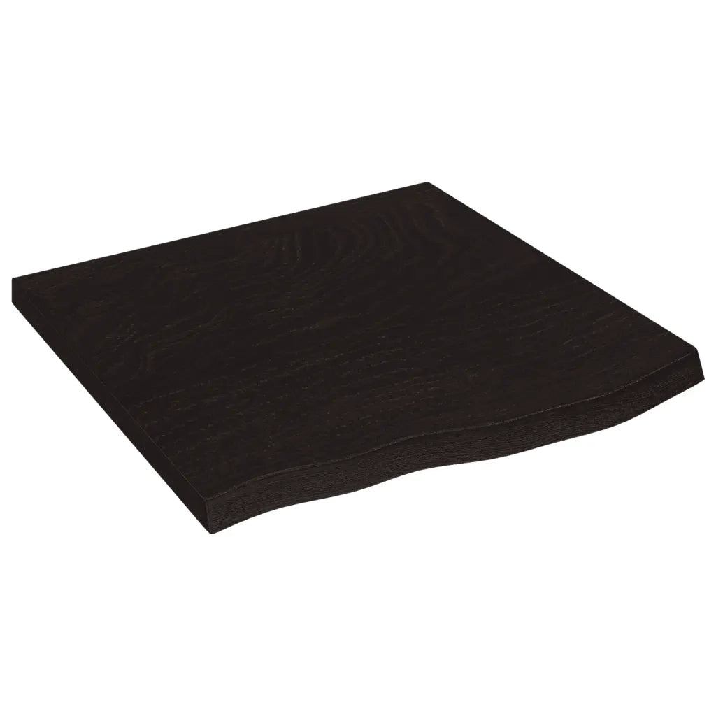 Ripiano Marrone Scuro 60x60x(2-4) cm Massello Rovere Trattato 363774
