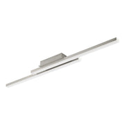 Plafoniera Contemporanea Fraioli-Z Alluminio Nichel Satinato 2 Luci Led 17W