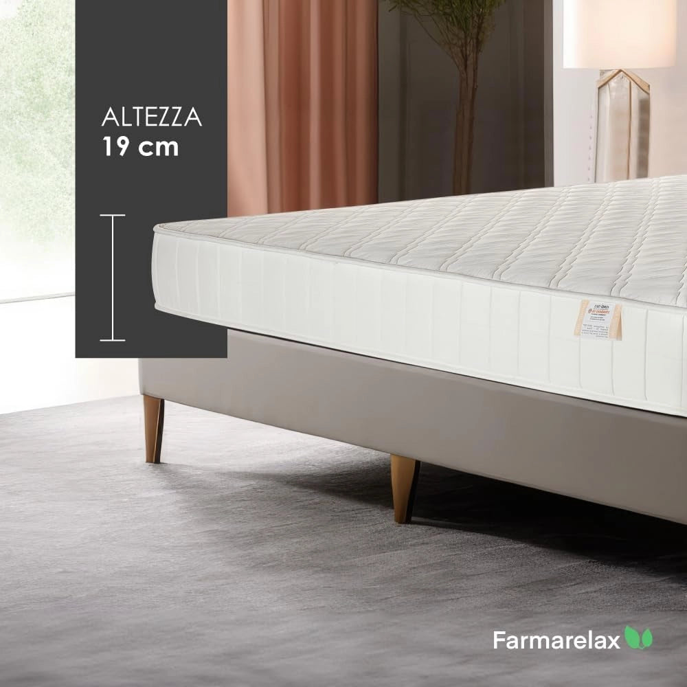Materasso in Eliocell firm 80x190 h19 cm ortopedico e anatomico spedito sottovuoto Farmarelax