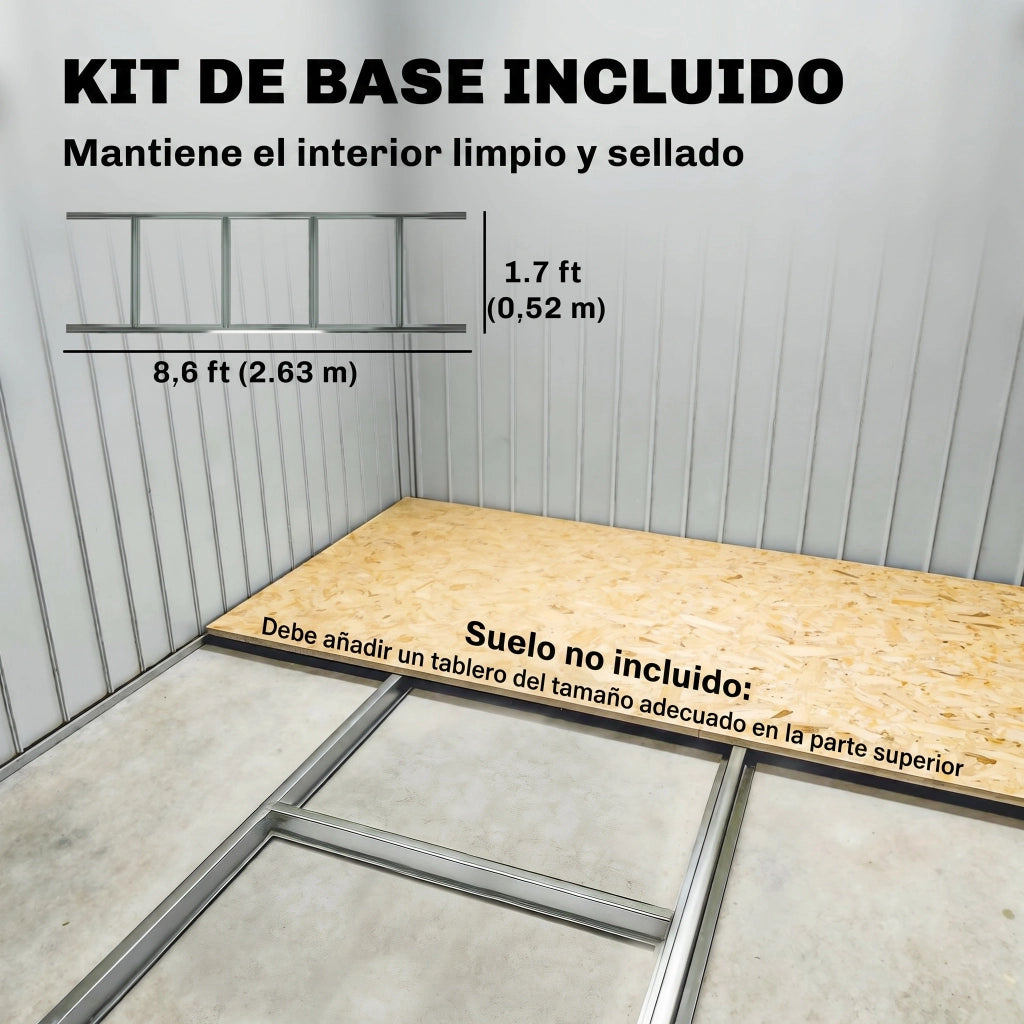 Casetta da Giardino in Metallo per Attrezzi ¨C zephmum ¨C Verde 213x130x172 cm