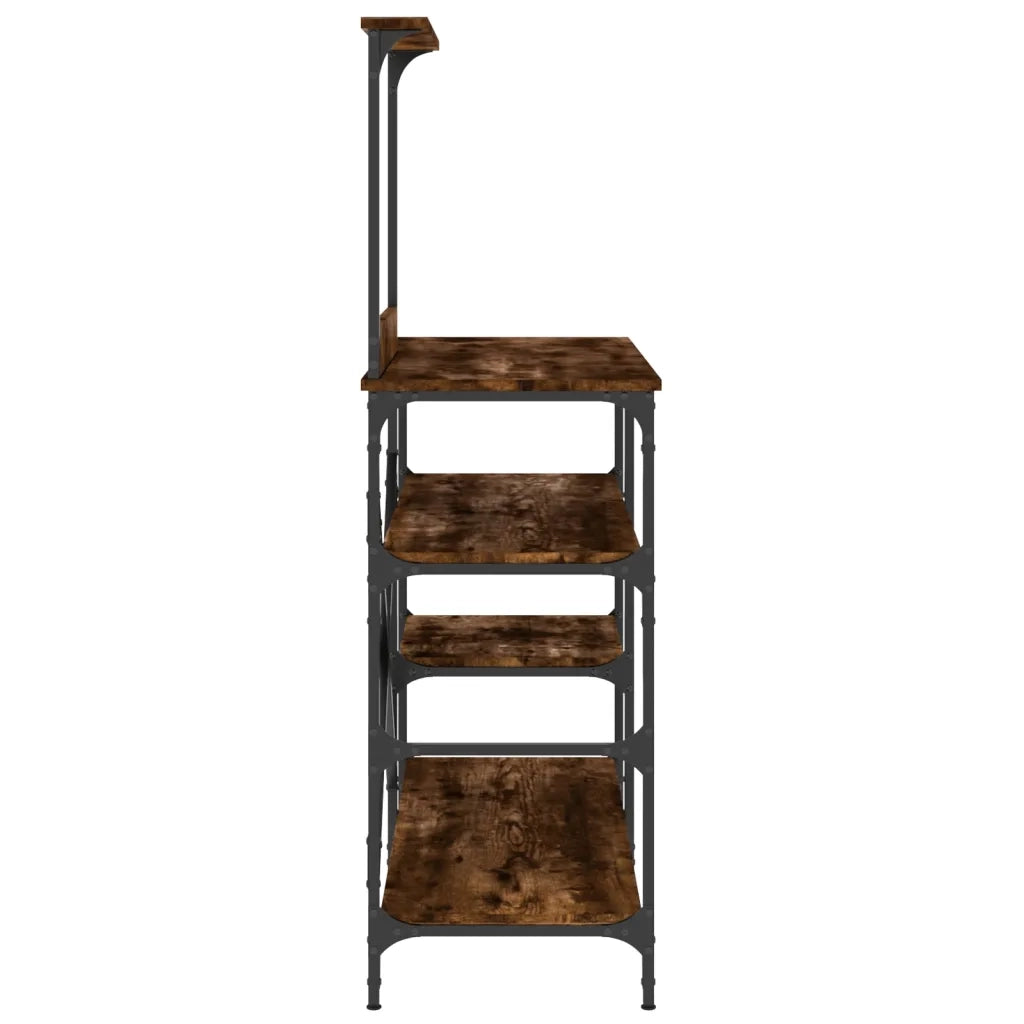 Mobile da Cucina Rovere Fumo 90x40x132 cm Multistrato e Metallo CFW2372336