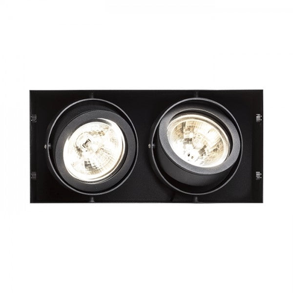 Faretto ELECTRA II nero 12V G53 2x50W