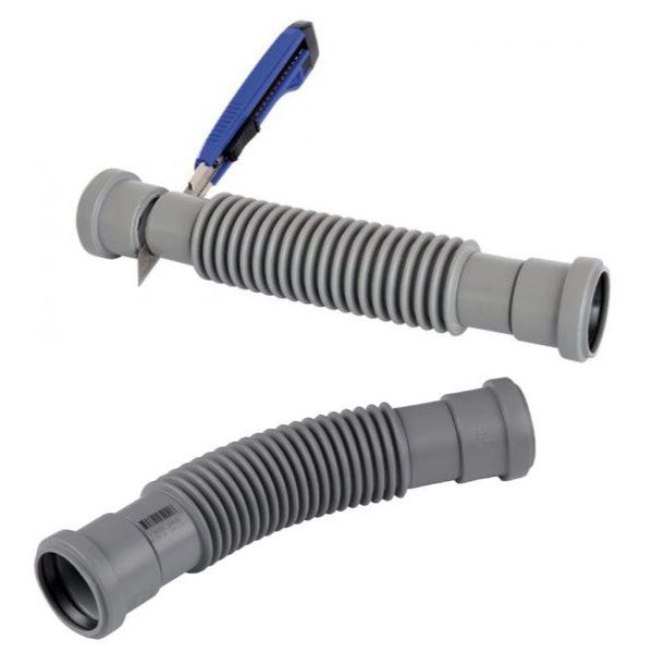 MANICOTTO FLESSIBILE UNIVERSALE AD INNESTO/INCOLLAGGIO IN PVC - ø40MM - FLESSIBILE  - NIC