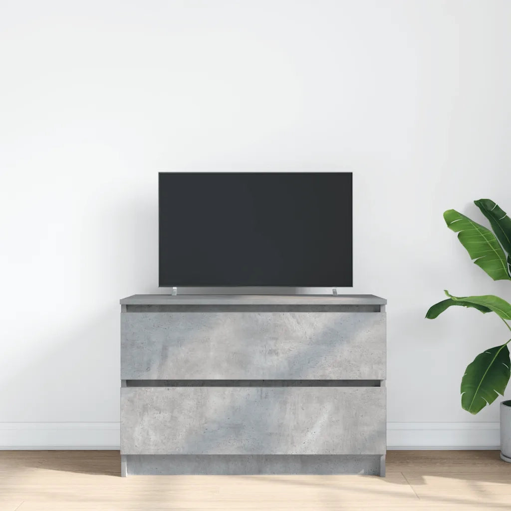 Mobile Porta TV Grigio Cemento 80x35x54 cm in Legno Multistrato