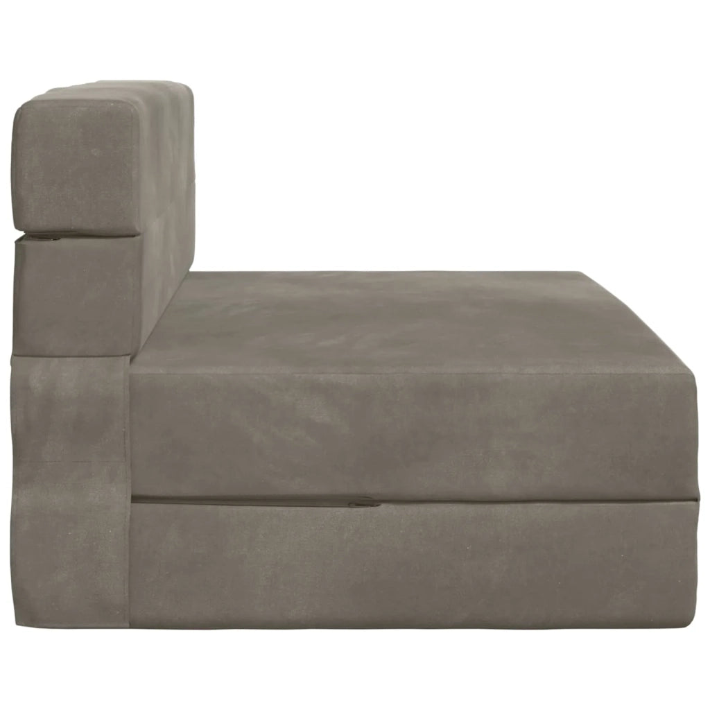 Divano Letto Pieghevole Grigio Chiaro 70 x 80 x 60 cm Tessuto