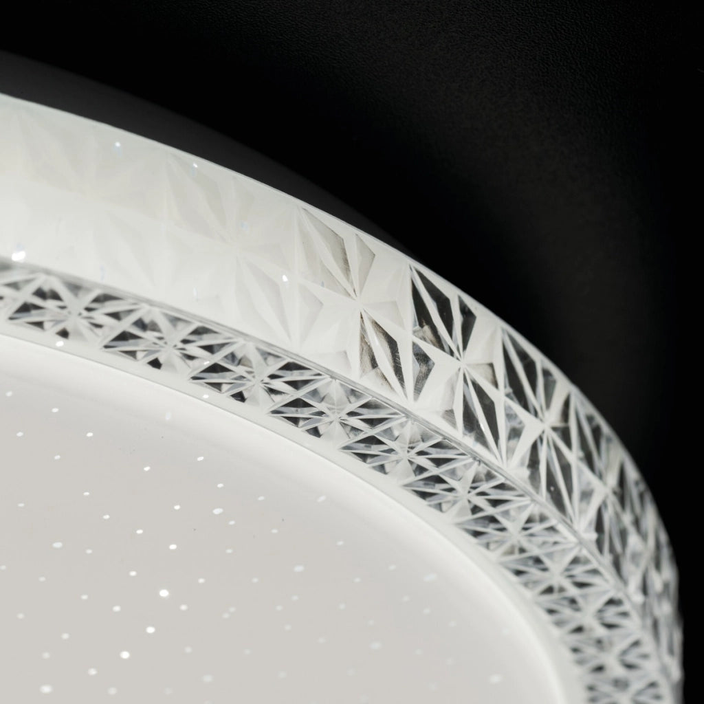 Plafoniera LED rotonda 38cm 17,5W bianca effetto stelle Kanlux