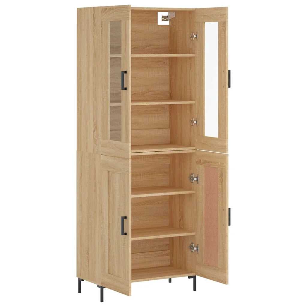 Credenza Rovere Sonoma 69,5x34x180 cm in Legno Multistrato 3198340