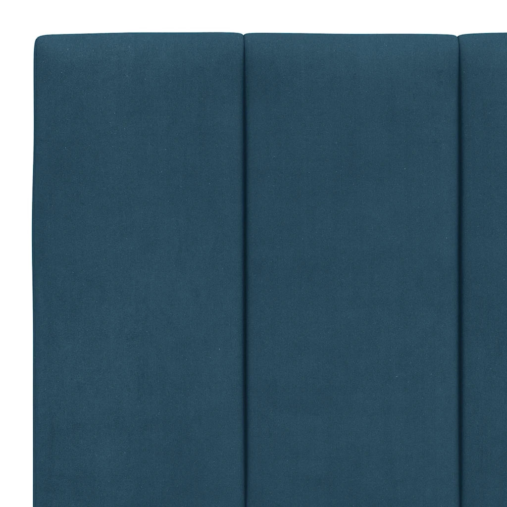 Giroletto con Testiera Blu 200x200 cm in Velluto