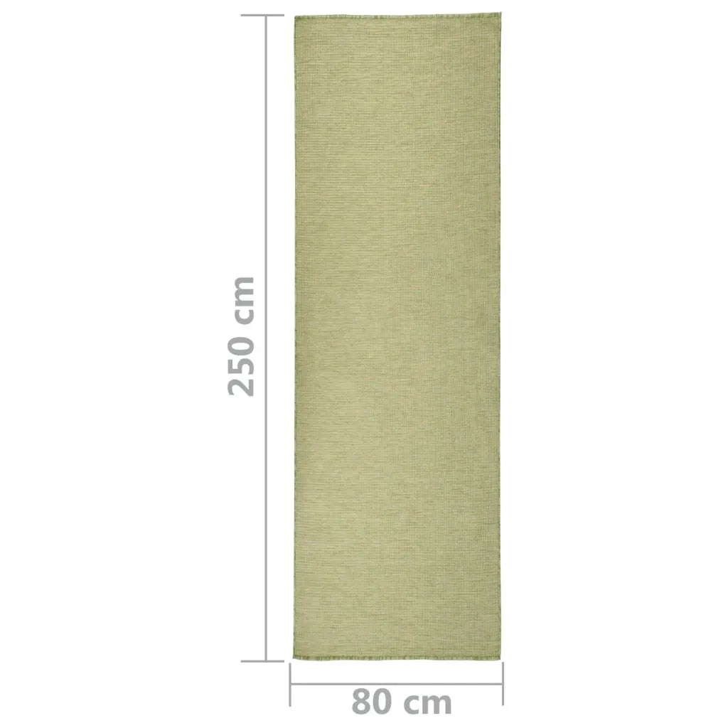 Tappeto da Esterni a Tessitura Piatta 80x250 cm Verde cod mxl 65349