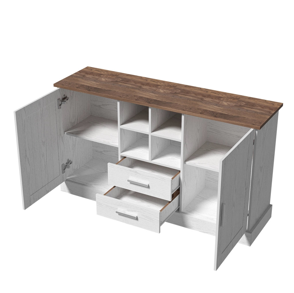 Credenza moderna 140 cm con 2 ante e 2 cassetti