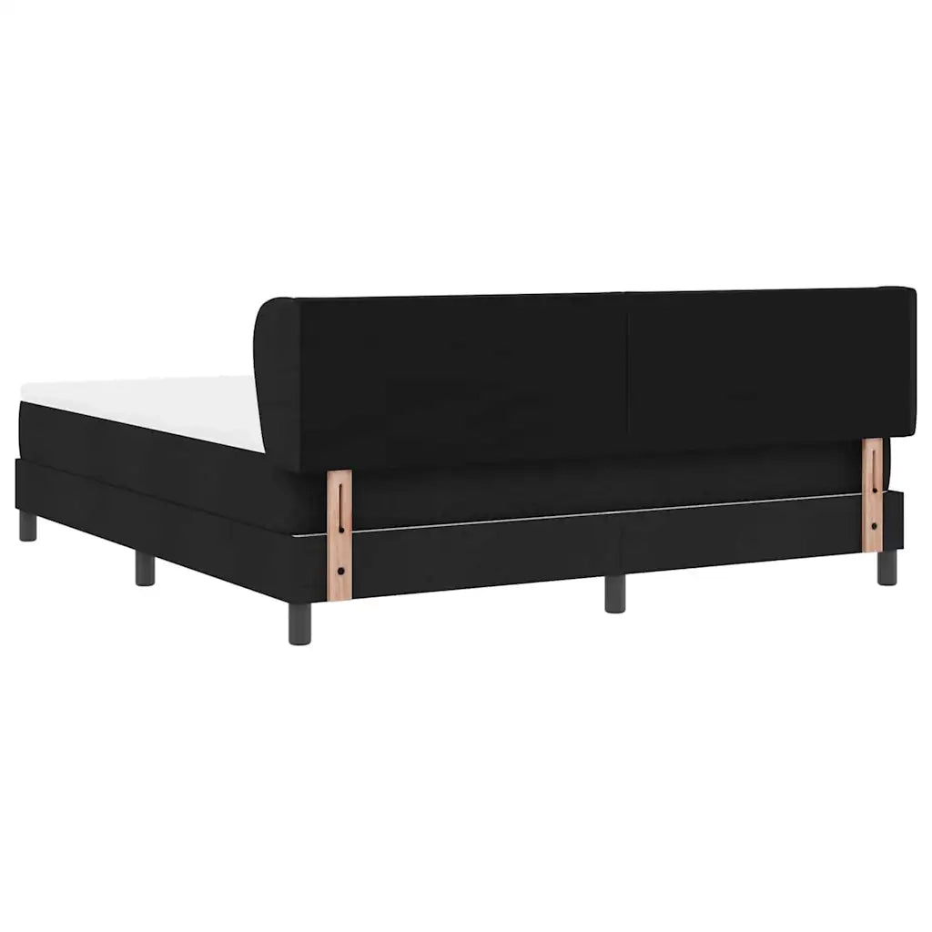 Letto a molle con materasso Nero 180 x 200 cm Tessuto 3340103