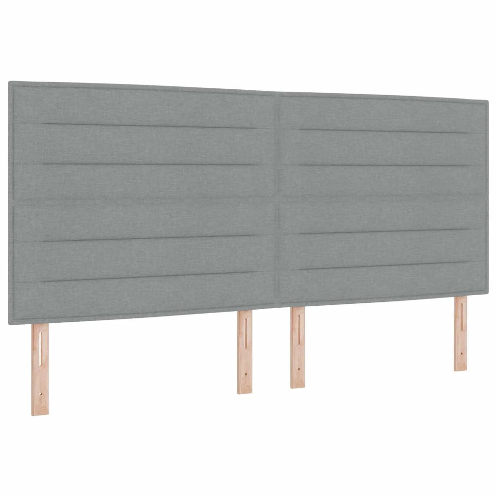 Letto box spring con materasso Grigio Chiaro 200 x 200 cm 3453956