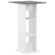 Tavolo da Bar Bianco e grigio Antracite 60x60x110 cm cod mxl 6517