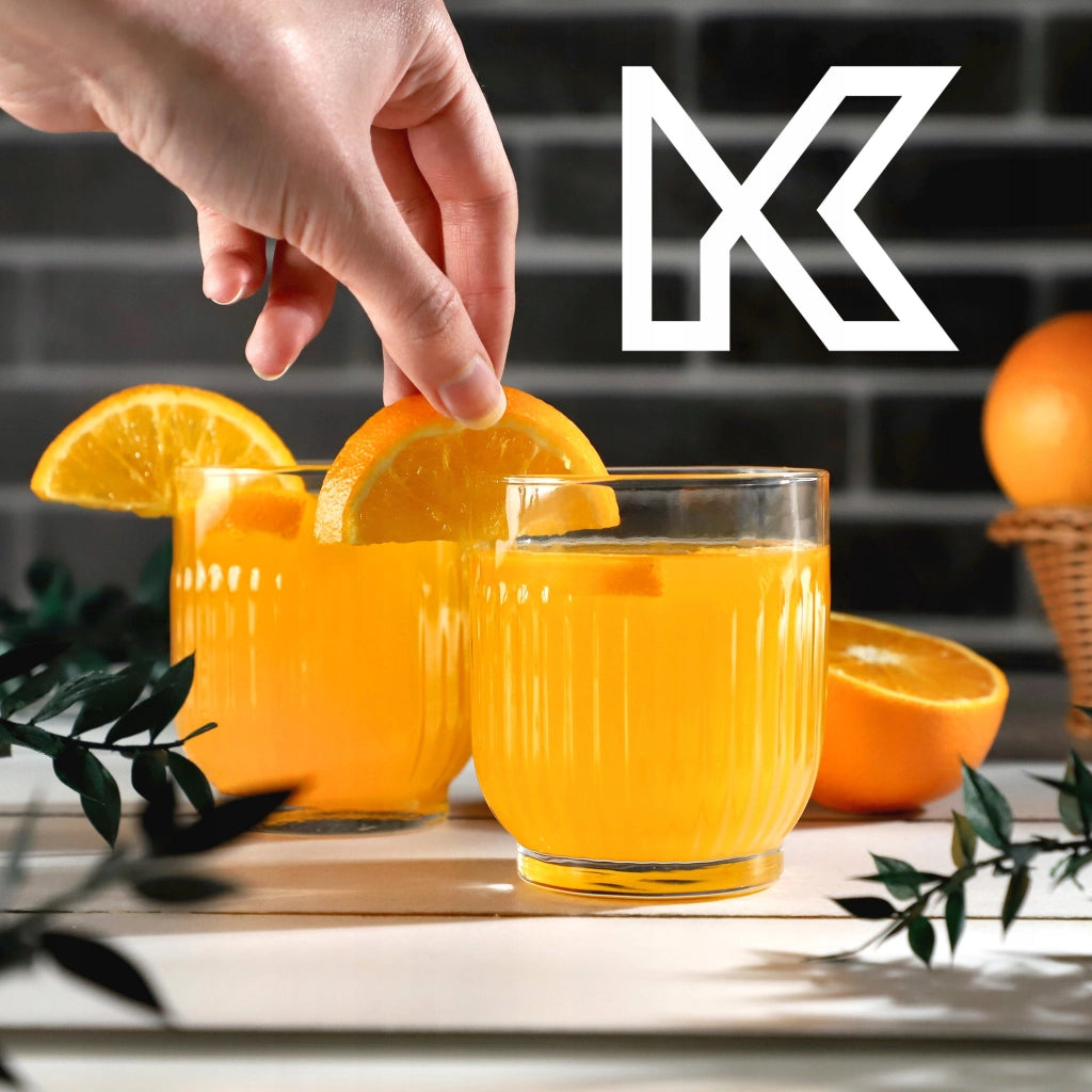 Bicchieri KADAX per bevande, whisky, succhi di frutta, set da 6 bicchieri, 330 ml