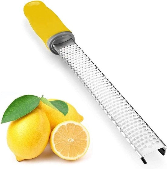 Zester di acciaio inossidabile premium antiscivolo robusto e resistente al lavastoviglie, giallo